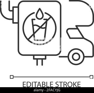 RV wastewater tanks linear icon Stock Vector