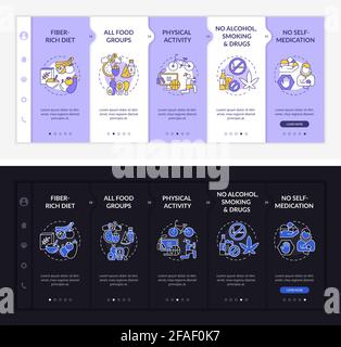 Hepatic health onboarding vector template Stock Vector