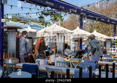 Megan's Terrace on Clapham Common London UK Stock Photo