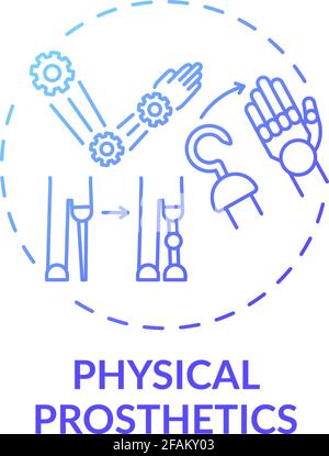 Physical prosthetics concept icon Stock Vector