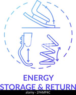 Energy storage and return concept icon Stock Vector