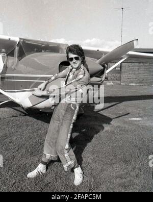 FILE PHOTO: Former Bay City Rollers frontman Les McKeown dies aged 65 Flashback 70's Bay City Roller Les McKeown at Edinburgh Flying club to start a course of lessons. Credit: eric mccowat/Alamy Live News Stock Photo