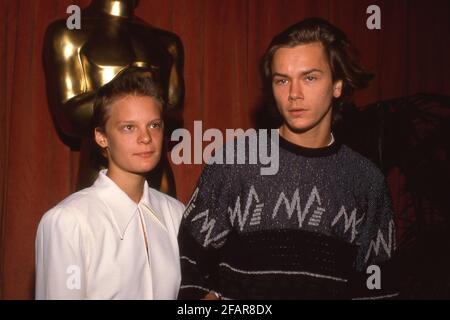 River Phoenix and Martha Plimpton, attending the 61st Annual Academy Awards Nominees Luncheon on March 21, 1989 at Beverly Hilton Hotel in Beverly Hills, California Credit: Ralph Dominguez/MediaPunch Stock Photo