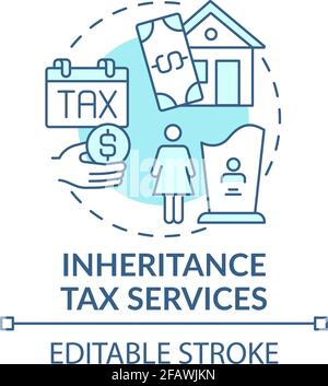 Inheritance tax services concept icon Stock Vector