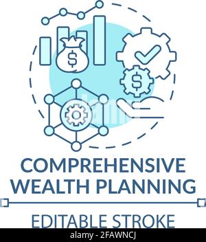 Comprehensive wealth planning concept icon Stock Vector