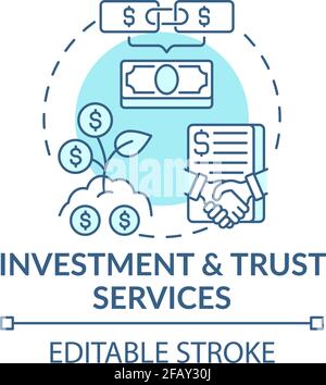 Investment and trust services concept icon Stock Vector