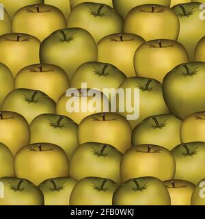 seamless background (pattern, texture) of ripe apples Stock Vector