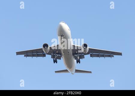 ISTANBUL, TURKEY - FEBRUARY 06, 2021: MNG Airlines Airbus A300C-605R (CN 758) landing to Istanbul Ataturk Airport. Stock Photo