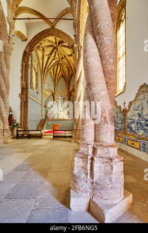 Interior of the Igreja de Jesus (Jesus Church), dating back to the 15th century, designed by the architect Diogo Boitaca in 1494. It is one of the fir Stock Photo