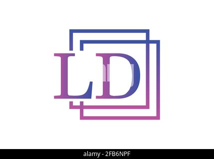 L D or D L Initial Letter Logo design vector template, Corporate Business Identity Stock Vector