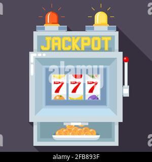 casino slot gambling machine. vector ui game template Stock Vector