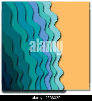 3D abstract background and cut paper shapes. Vector design layout for business presentations, flyers, posters and invitations. Stock Vector