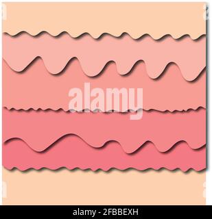 3D abstract pink background and paper cut shapes. Vector design layout for business presentations, flyers, posters and invitations. Stock Vector