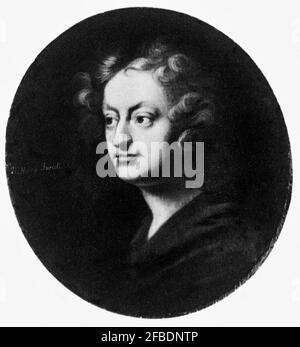 Henry Purcell (1659-1695) was an English composer  who incorporated Italian and French stylistic elements, to create a uniquely English form of Baroque music. He is generally considered to be one of the greatest English composers, who's work has influenced musicians of the 20th and 21st Centuries. Stock Photo