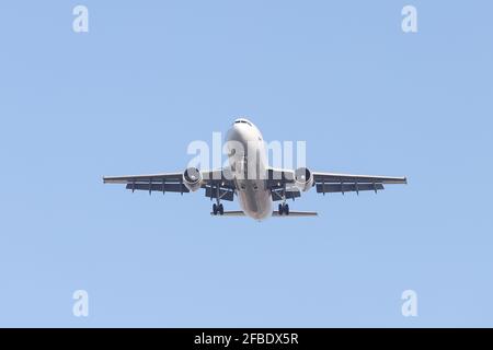 ISTANBUL, TURKEY - FEBRUARY 06, 2021: MNG Airlines Airbus A300C-605R (CN 758) landing to Istanbul Ataturk Airport. Stock Photo