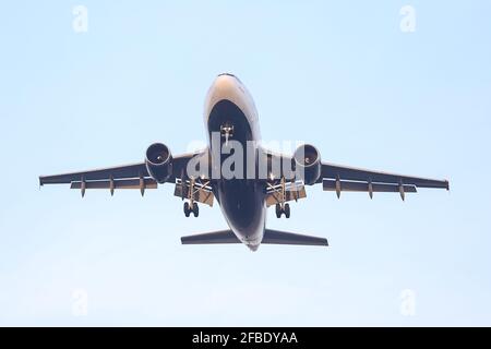 ISTANBUL, TURKEY - FEBRUARY 06, 2021: ULS Airlines Cargo Airbus A310-304F (CN 622) landing to Istanbul Ataturk Airport. Stock Photo