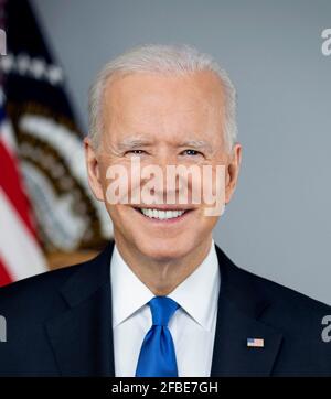 Joe Biden. Portrait of the 46th President of the United States, Joseph Robinette Biden Jr. (b.1942), March 2021. Official White House photo. Stock Photo