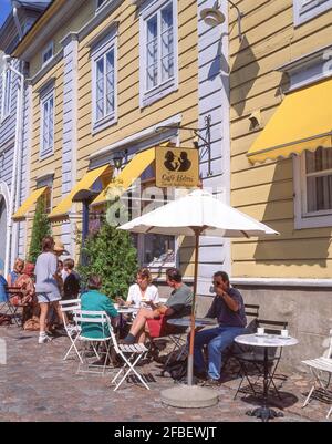 Cafe Helmi in Old Town, Porvoo, Uusimaa Region, Republic of Finland Stock Photo
