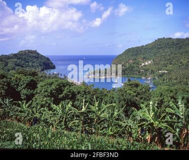 Marigot Bay, Near Castries, Castries Quarter, Saint Lucia, Caribbean Stock Photo