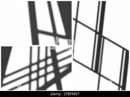 Set of vector illustrations of abstract soft shadows Stock Vector
