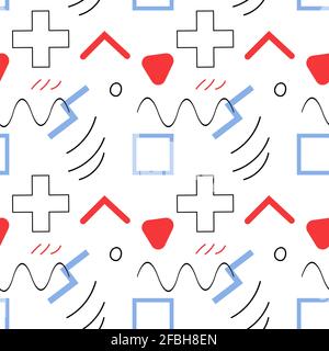 geometric vector pattern. memphis style for you Stock Vector