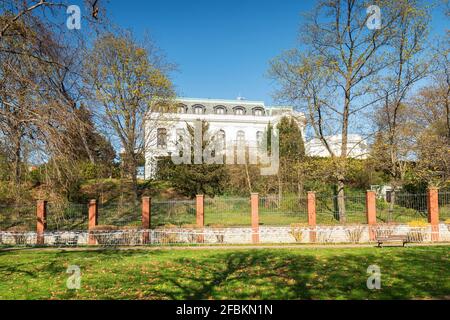 Prague - April 23: Embassy of Russian Federation in Dejvice on April 23, 2021 in Prague, Czech Republic. Stock Photo