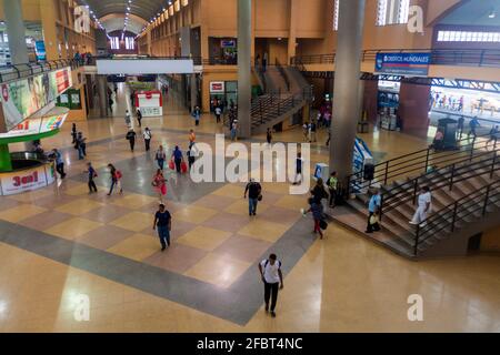 PANAMA CITY, PANAMA - MAY 27, 2016: Interior of Albrook Bus Terminal in Panama City. Stock Photo