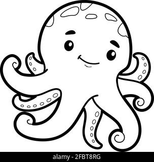 cute octopus coloring page