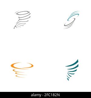 set of twister  logo symbol vector illustration design template Stock Vector