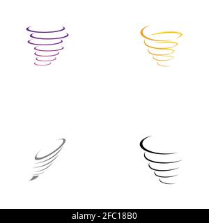 set of twister  logo symbol vector illustration design template Stock Vector