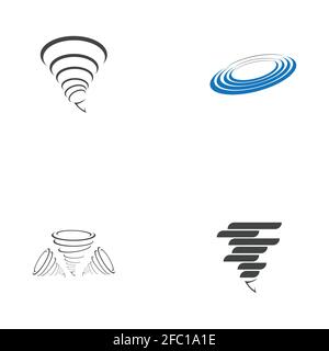 set of twister  logo symbol vector illustration design template Stock Vector