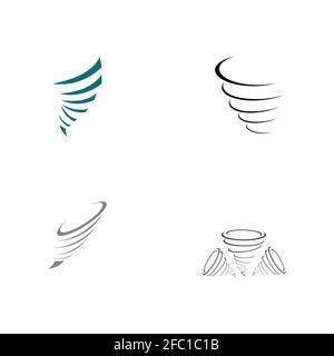 set of twister  logo symbol vector illustration design template Stock Vector