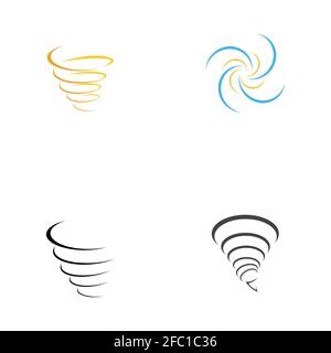 set of twister  logo symbol vector illustration design template Stock Vector
