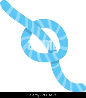 Vector emoticon illustration of a light blue knot Stock Vector