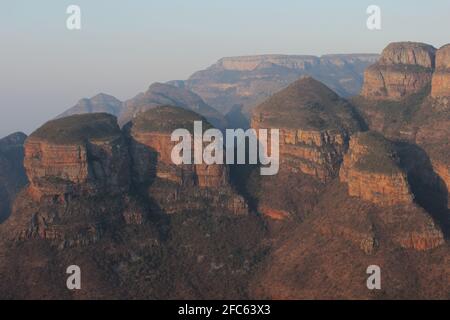 Picturesque blyde river canyon and three rondavels in Panarama route in Mpumalanga South Africa Stock Photo