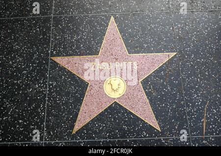 Hollywood, California, USA 17th April 2021 A general view of atmosphere of actress Zasu Pitts Star on the Hollywood Walk of Fame on April 17, 2021 in Hollywood, California, USA. Photo by Barry King/Alamy Stock Photo Stock Photo