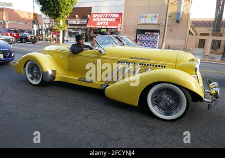 Hollywood, California, USA 17th April 2021 A general view of atmosphere of Car on Hollywood Walk of Fame on April 17, 2021 in Hollywood, California, USA. Photo by Barry King/Alamy Stock Photo
