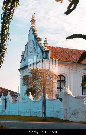 Dutch Reformed Church in Galle fort evening landscape photograph. Stock Photo