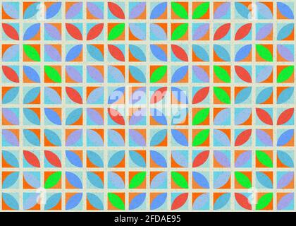 Abstract Geometrical generative computational art illustration Stock Vector