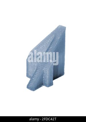Objects printed by 3d printer Isolated on white background. Stock Photo