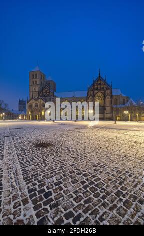 Medieval Munster Cathedral or St -Paulus-Dom in in Munster, Germany Stock Photo