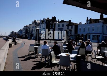 kent coast town of deal in east kent uk april 2021 Stock Photo