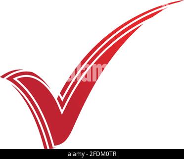 letter V check mark logo icon design template elements-vector Stock Vector