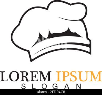 chef hat logo vector design template Stock Vector