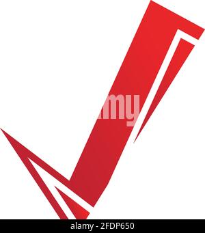 letter V check mark logo icon design template elements-vector Stock Vector