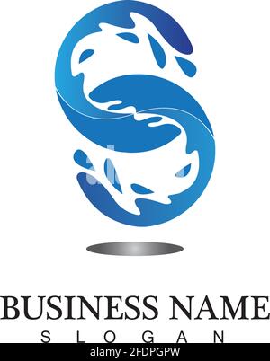 S letter water splash logo design template Stock Vector Image & Art - Alamy