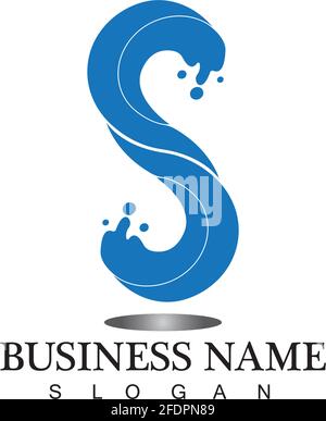 S letter water splash logo design template Stock Vector Image & Art - Alamy