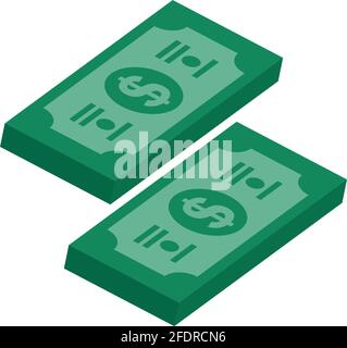 US Dollar stock paper bank notes icon sign business finance money concept vector illustration Stock Vector