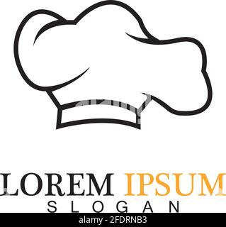 chef hat logo vector design template Stock Vector