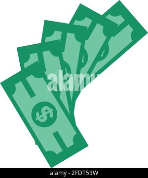 US Dollar stock paper bank notes icon sign business finance money concept vector illustration Stock Vector